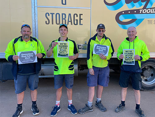 taylor's team signing up for road safety week